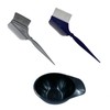 Hair Dye Brush: Elastic & Soft Bristles Dye Bowl with Soft White Bristles 10ea