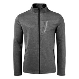 MoFiz Men's Tracksuits Set Gym Jogging Top Bottoms Joggers Workout Fitness Running Sweat-Suits Sportswear Set with Zip Pockets Dark Grey Tag US L=EU XL