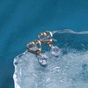 Yheakne Boho Heart Crystal Earrings Gold Love Heart Stud Earrings