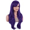 IMISSU 70 cm Long Hair Water Wavy Wigs with Fringe