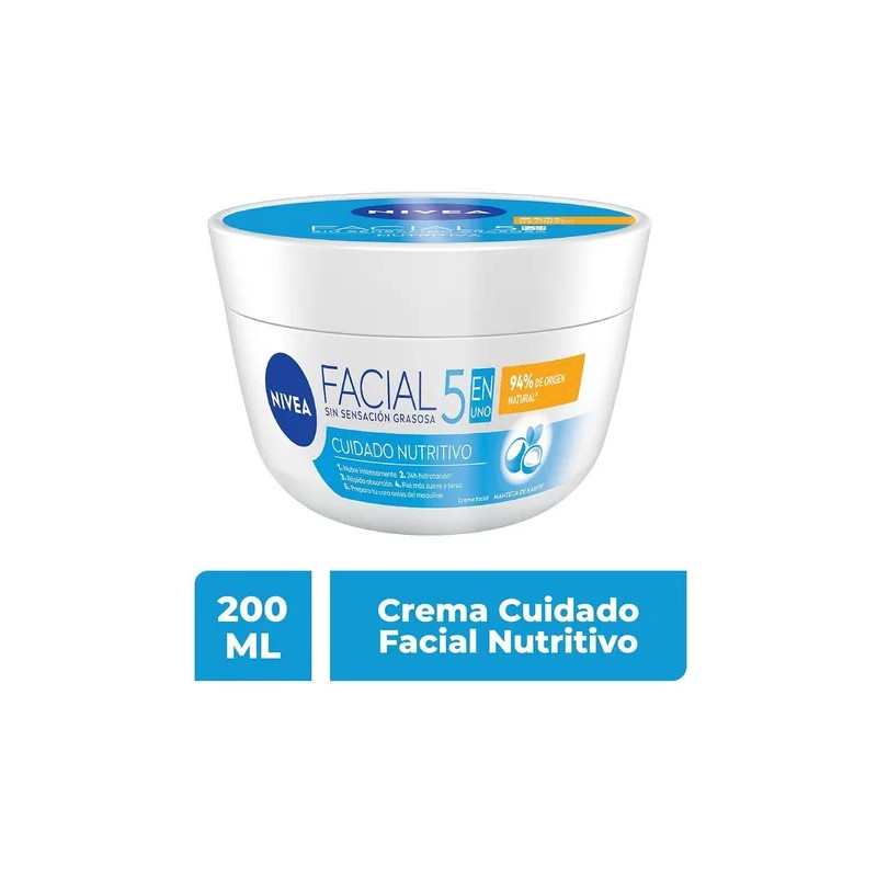 Crema Facial Hidratante NIVEA 5en1 Sensación Ligera 200 ml