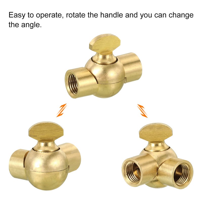 PATIKIL M10 Sloped Ceiling Adapter, Rotatable Swivel Hanging Angled Brass
