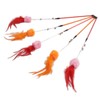 5pcs Funny Cat Stick Ergonomic Interactive Cat Feather Toy with