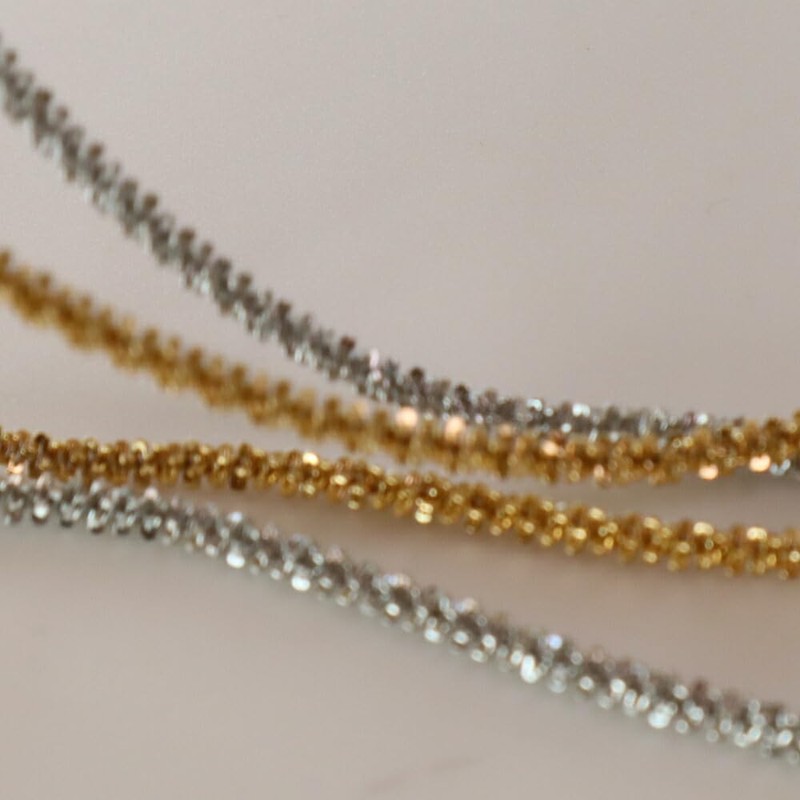 [AJIRO ACCESSORY] N054 Necklace, Silver, Gold, Simple, Chain, Office, Stylish,