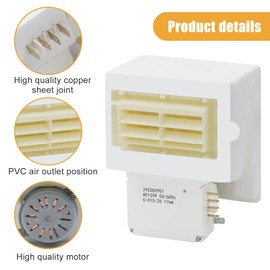 242303001 Air Damper Control Assembly Refrigerator Damper Assembly Compatible with Frigidaire Crosley White Replaces 242303001, AP5788340, PS8746718, EAP8746718, 3016452 Fits DFH, FFE, FFH, FFS, LFS
