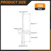 sourcing map 100Pcs 3/16"x1/2" Large Flange Head Blind Rivets, Zinc-Plated