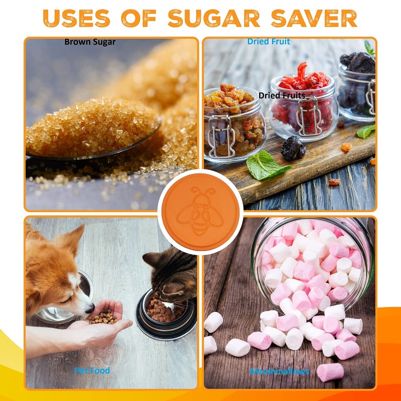 ENOLVO Terracotta Brown Sugar Saver- Brown Sugar Keeper Disc to
