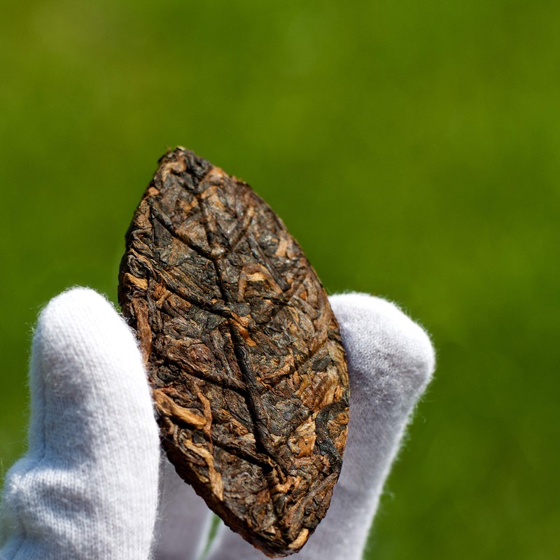 Jinglong Tea Factory, Stout Leaf, Compressed Pekoe Black Pu-erh Tea,