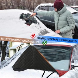 Fgtagtal Windshield Snow Cover Fit for Toyota Tacoma 2015-2022, Front Windshield Cover for Ice and Snow, Auto Extra Thick Windshield Ice Cover Protects Windshield from Rain, Sun, Frost