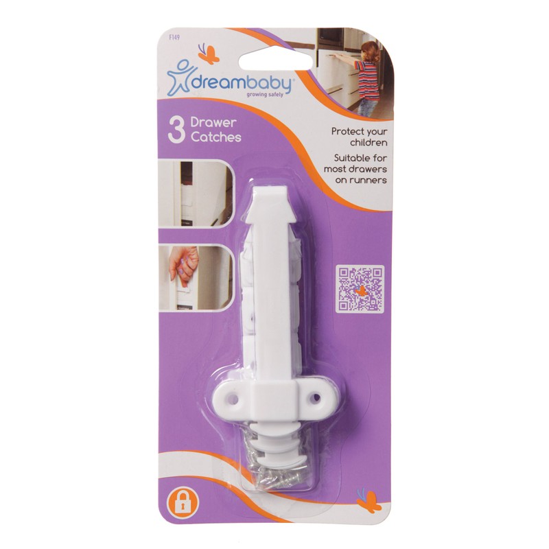 Dreambaby Drawer Catches, 3 Pack