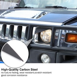 PIUGILH Front Headlight Cover Trim Fit for Hummer H2 2003-2009 Accessories, Front Headlight Cover Angry Eyes Trim Headlight Bezels, 2PCS