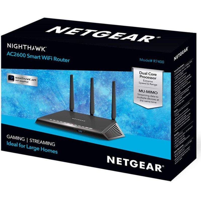 NETGEAR - Nighthawk AC2600 Dual-Band Wi-Fi Router - Black