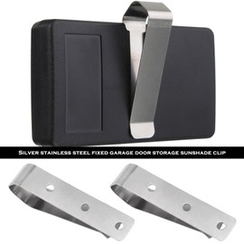 LT Easiyl 6pcs Garage Door Remote Control Opener Sun Visor Storage Clip Replaced with Stainless Steel Sun Visor Storage Clip Compatible with Liftmaster Silver