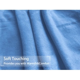 iMaylex Soft Puppy Flannel Fleece Blanket for Pet Dog Cat, Plush Microfiber, Cozy and Lightweight, Sky Blue, Pet, 27 x 39 inch (70 x 100 cm)