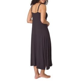 Bali Women's Gown, Breathe Nightgown with Adjustable Straps, Sleepwear with Built-in Shelf Bra, Lace, Black, XX-Large