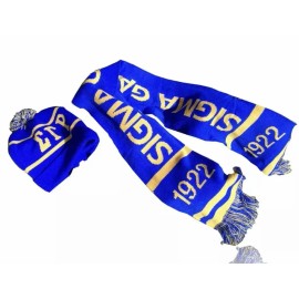 SGRho, Sigma Gamma Rho, Scarf and Knit Beanie/Cap With Letters Set