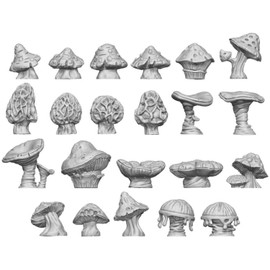 Green Stuff World for Models & Miniatures 3D Printed Set - Chunky Mushrooms 11621