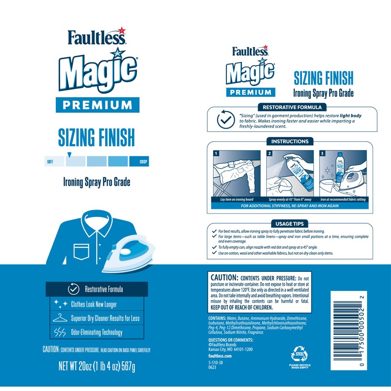 Magic Sizing Spray Light Body – No Flaking or Clogging!
