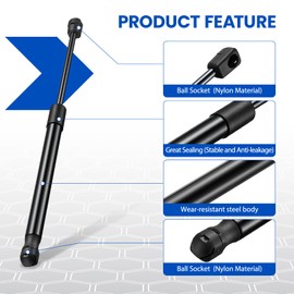 SYKRSS C16-23994 15" Gas Strut, 60Lbs/265N Lift Support, Gas Spring for Camper Shell are ATC Snugtop Leer Camper Shell Truck Cap Rear Door Truck Bed Topper Replacement, 2-Piece Set (C1623994)