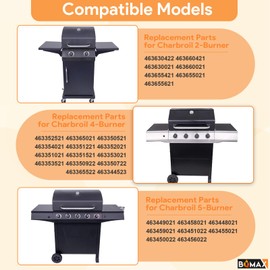 BQMAX 17 Inch Grill Grate for Charbroil Performance 2 Burner 463660421 463655621 463630422 463630021 G426-0005-W1 G426-0004-W1, Cooking Grate for Charbroil Grill Replacement Parts 2 Burner