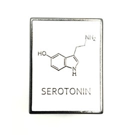 Serotonin Metal Enamel Pin Badge Chemistry, Metal