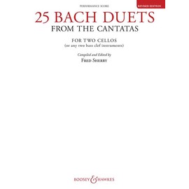 25 Bach Duets from the Cantatas - for two cellos - (BHI 10651): Two Cellos Performance Score