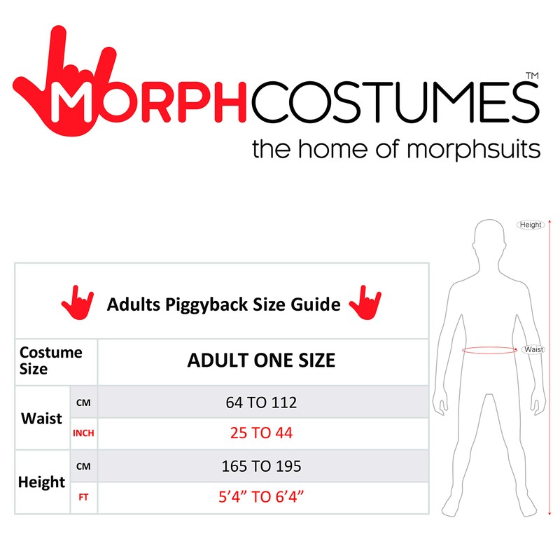 Unisex Piggy Back Zombie Fancy Dress Costume - With Stuff