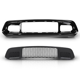 G-PLUS Front Lower Grille & Bumper Grill Bezel Compatible with Jeep Grand Cherokee 2017-2022 Black 5ZM53SZ0AA