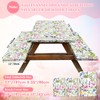 Boao 3 Pcs Vinyl Picnic Table Cover with Bench Cover