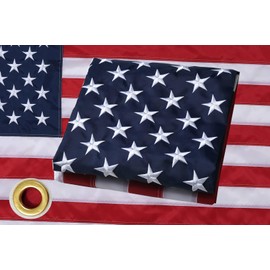 REIDFERR American Flag 3x5 Outdoor - Heavy Duty US American flags for outside 3x5 Ft with Embroidered Stars Sewn Stripes USA Flags Long Lasting with 2 Brass Grommets