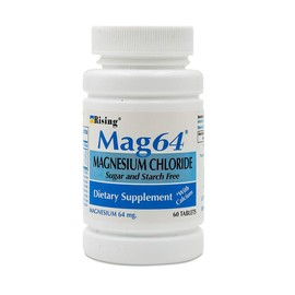Rising Pharma - Mag64 Magnesium Chloride with Calcium Tablets - 60 Counts