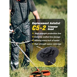 C5-2 Trimmer Head for Stihl FS38 FS40 FS45 FS40C FS45C FS46 FS50 FSE60 FSA65 FSA85 Weed Eater Head, Replacement 4006 710 2106, 4006 710 2103 Weed Wacker Head for Trimming and Mowing by SUNMON