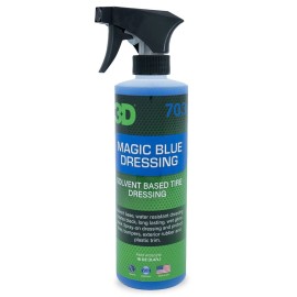 3D Magic Blue Tire Shine Spray - Water Resistant High Gloss Tire & Tri