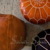 sahel souk Moroccan Leather Pouf Unstuffed Moroccan Pouf Cover Boho