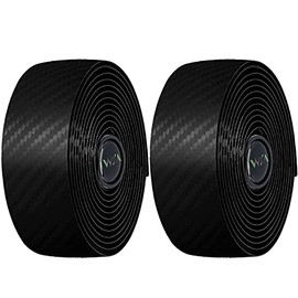 VXM - Cinta adhesiva para manillar de bicicleta, cinta de barra de bicicleta de carretera de fibra de carbono PU&EVA, antideslizante, para bicicleta de montaña, 2 rollos por juego (Negro)