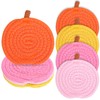 Whaline Fall Pumpkin Cotton Coasters Pink Orange Cute Pumpkin Handmade