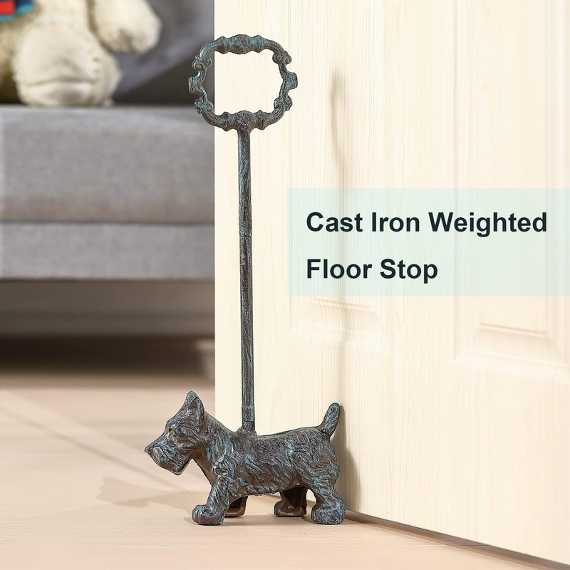 Cast Iron Door Stopper with Handle, 4.88 Lbs Heavy Duty