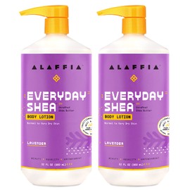 Alaffia Loción Corporal De Karité Everyday - Piel Normal A Muy Seca, Soporte Hidratante Para Piel Hidratada, Suave Y Flexible Con Manteca De Karité Y Limoncillo, Comercio Justo, Lavan
