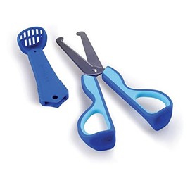 Kidsme 3 en 1 tijera de alimentos, color azul