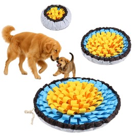Snuffle Mat for Dogs, Large Dog Snuffle Mat Mental Enrichment Toys Interactive Dog Puzzle Toys for Dogs Cats Encourage Natural Foraging Skills and Olfactory Training Stress Relievers Blue-Yellow