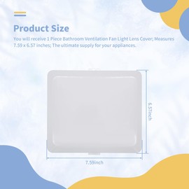 yrjns S97014094 Bathroom Fan Cover Lens Replace for S97013662 S97014094 Compatible with Broan Nutone 655, 656, 657, 659, 695, HFL695, 696 Bathroom Fan Cover Lens