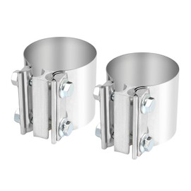 2 Packs 4 Inch Exhaust Clamp 4" In Exhaust Band Pipe Clamp Butt Joint Stainless Steel for Exhaust Pipes Mufflers Converters etc(2Pcs)