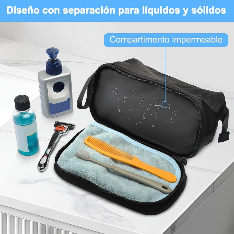 Neceser para hombre: Neceser de viaje impermeable, neceser con compartimento