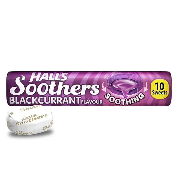 Halls Soothers Blackcurrant Flavour (pack of 20) with Real Blackcurrant Juice