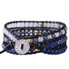 KELITCH Agate Wrap Bracelets Leather Adjustable Bracelets Boho Charm Bracelet