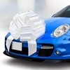 MIFFLIN Big Car Bow (White, 23 inch), Gift Bow, Giant