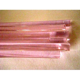 Devardi Glass Boro Rods, 1 lb, COE 33, Transparent Pink Borosilicate Solid Rods