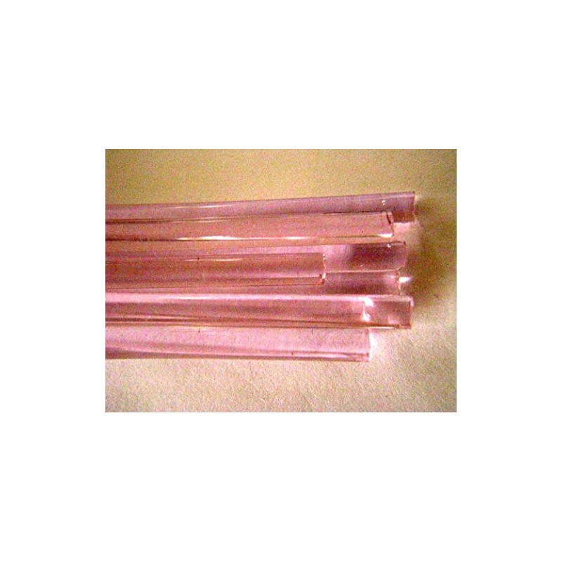 Devardi Glass Boro Rods, 1 lb, COE 33, Transparent Pink