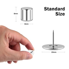 Realth Magnetic Push Pins, Poster Hangers, Magnetic Picture Hangers, Push Pin Magnets, Thumb Tacks for Walls Bulletin Boards Photo Hanger, Dia. 20mm 36 Sets (MPS2036)