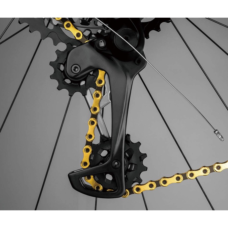 KMC X12 12 Speed Chain, Ti-N Gold/Black, 126 Link